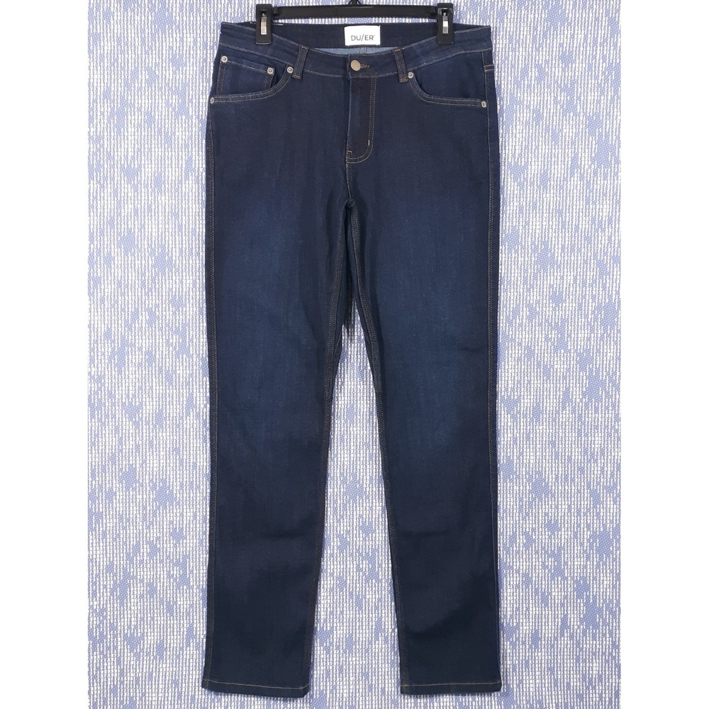 DU/ER‎ Jeans Mens 30 x 32 Dark Blue Denim Stretch 5-Pocket Skinny